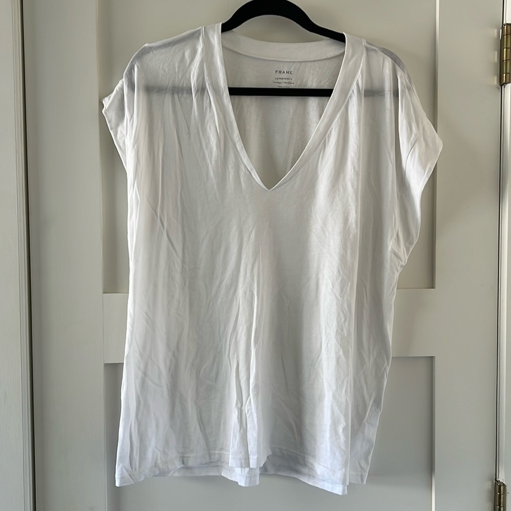 Frame le mid rise V tshirt
